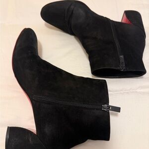 Christian Louboutin size 8 Black Suede Ankle Boots